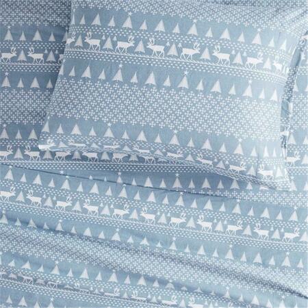 WOOLRICH Cozy Flannel Sheet Set, Blue Winter Frost - Queen WR20-2031